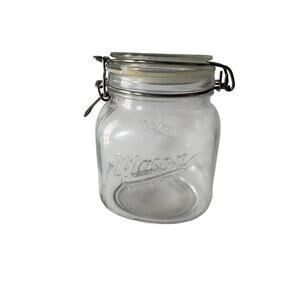 Mason Craft & More Glass Clamp Lid Storage Jar Canister Airtight 6”